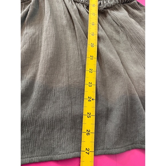 Torrid Womens Olive Green Smocked Puff Sleeve Top Size 1X Boho Flowy Romantic - Picture 7 of 7